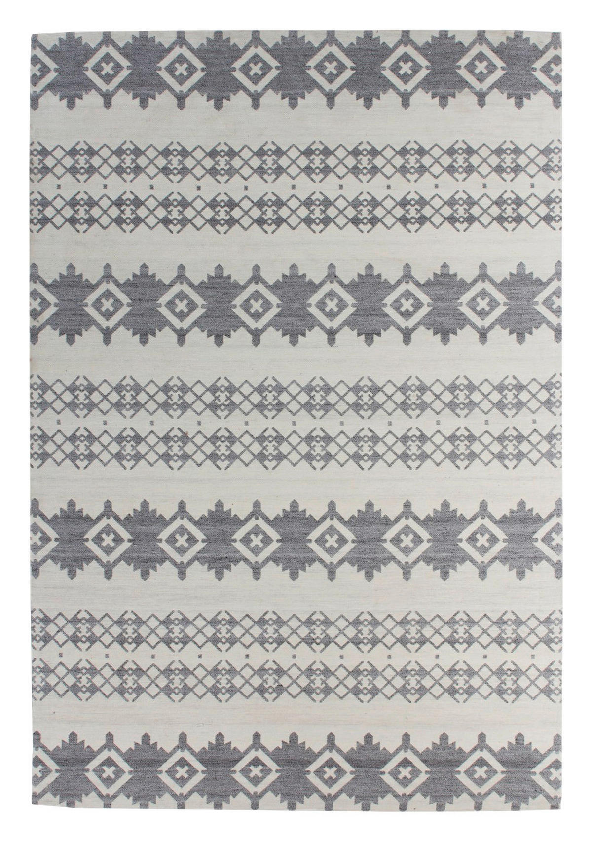 Kayoom Kurzflorteppich Mirage 410 grau B/L: ca. 80x150 cm Mirage 410 - grau/elfenbein (80,00/150,00cm) - Kayoom