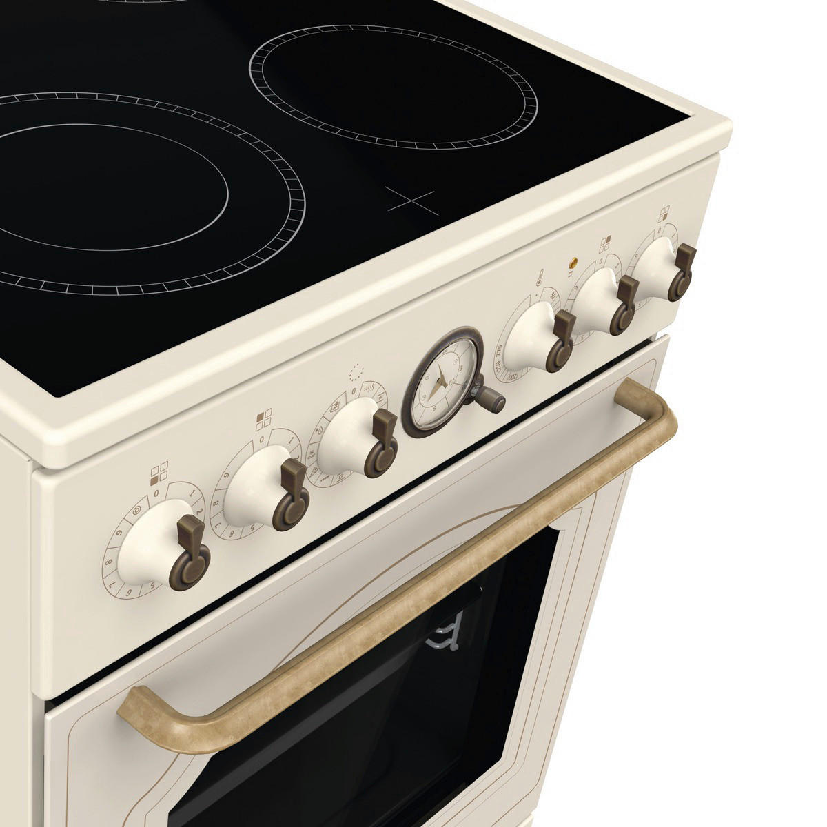 Gorenje Stand-Elektroherd GECS5B70CLI creme B/H/T: ca. 50x85x59,4 cm Stand-Elektroherd GECS5B70CLI - creme (50,00/85,00/59,40cm) - Gorenje