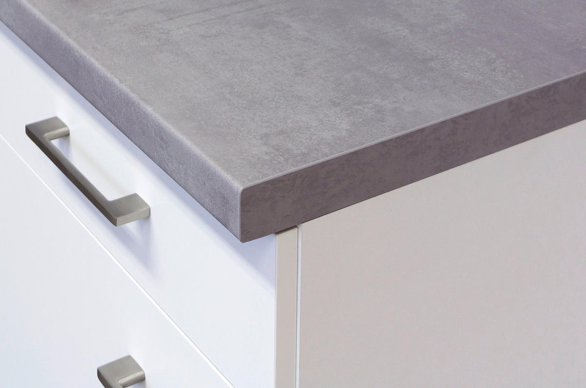 Küchenblock Vita weiß B/H/T: ca. 100x200x60 cm Vita - Beton/weiß (100,00/200,00/60,00cm) - Flex-Well