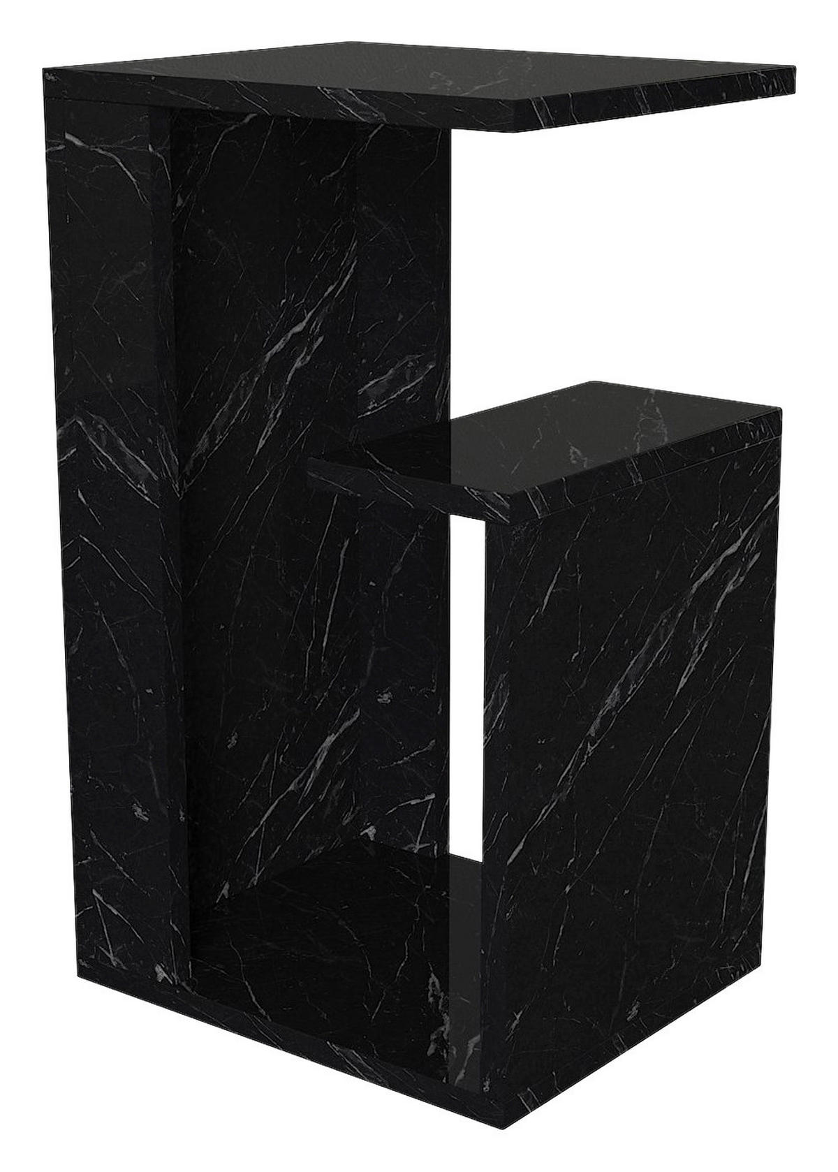 Beistelltisch Bendir Marmoroptik glänzend B/H/T: ca. 35x60x29,5 cm Bendir - Marmoroptik (35,00/60,00/29,50cm) - moebel17