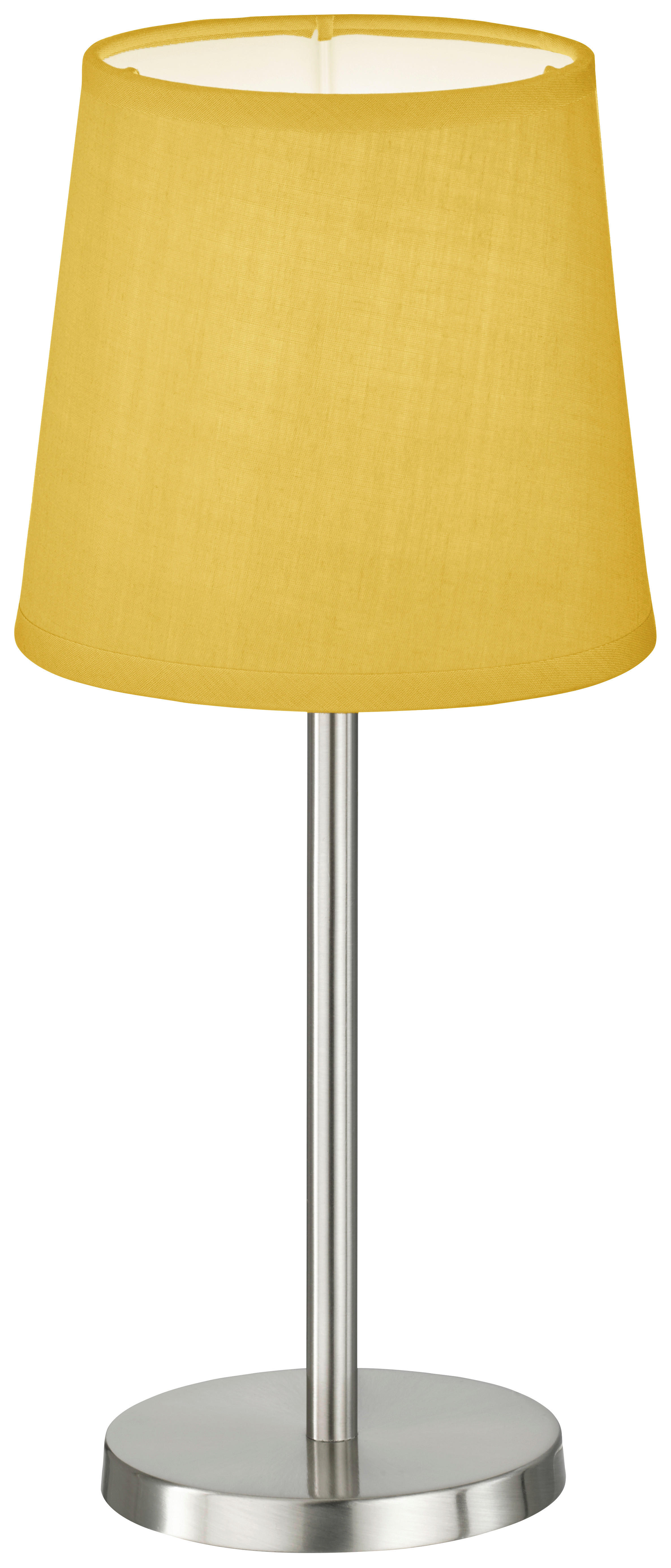 easy! by FHL Tischleuchte 850225 Eve gelb nickel matt Metall Textil H/D: ca. 30x14 cm E14 1 Brennstellen Eve - gelb/nickel matt (14,00/30,00cm) - easy! by FHL