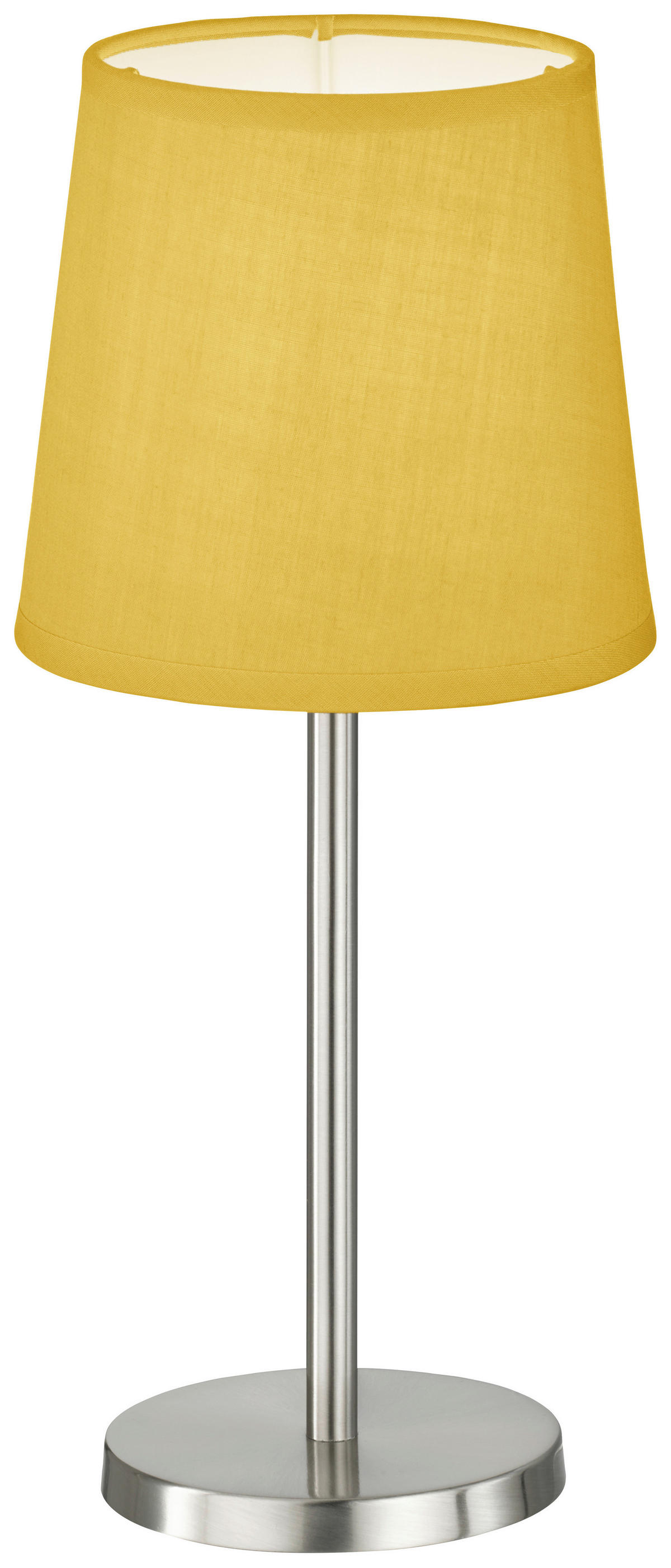 easy! by FHL Tischleuchte 850225 Eve gelb nickel matt Metall Textil H/D: ca. 30x14 cm E14 1 Brennstellen Eve - gelb/nickel matt (14,00/30,00cm) - easy! by FHL