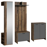 Garderobenset BEN Set 4-tlg. anthrazit BEN Set 4-tlg. - anthrazit - byLIVING