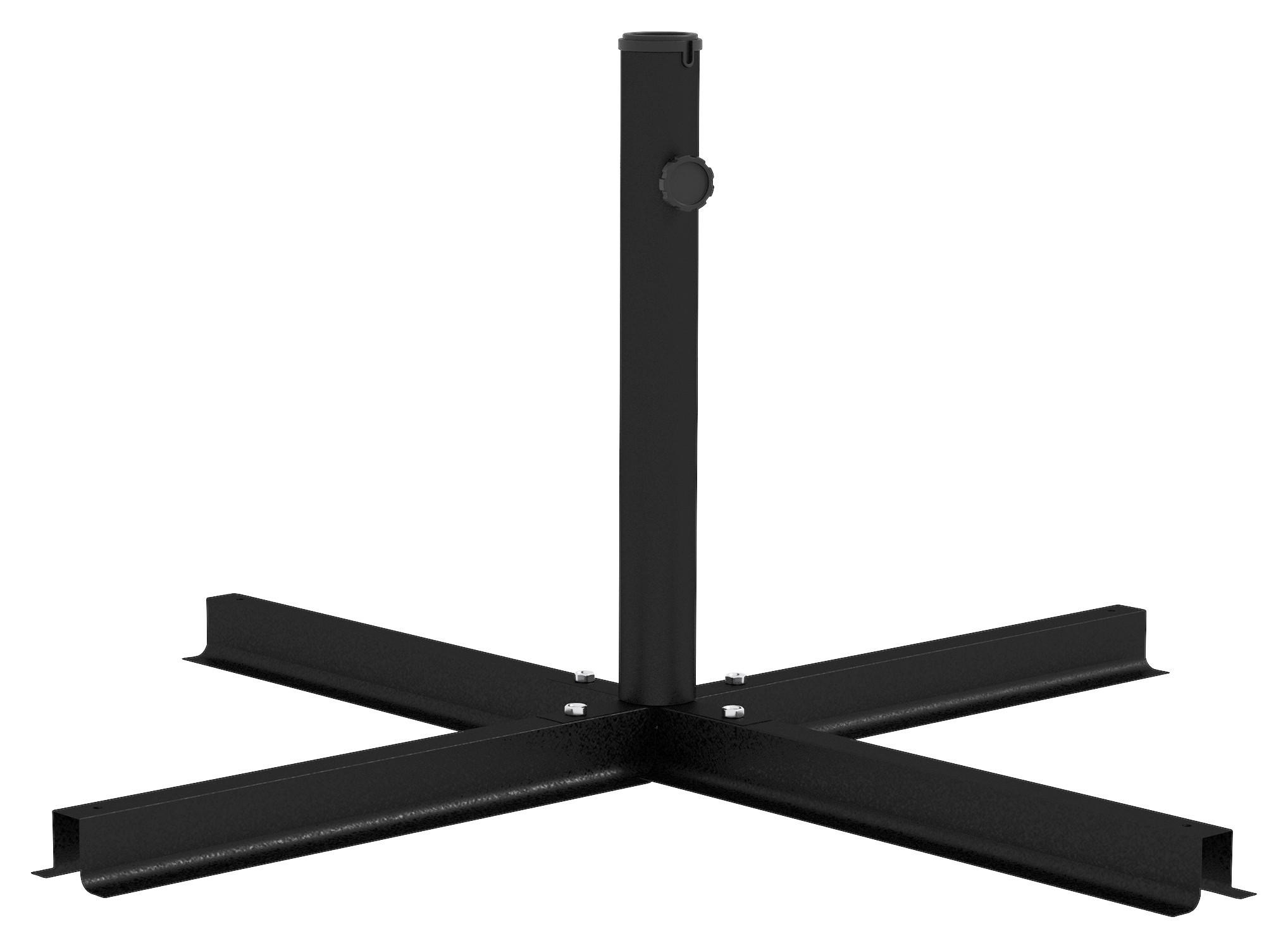 Outsunny Schirmständer schwarz Polypropylen B/H/L: ca. 100x100x75 cm Sonnenschirmständer - schwarz (75,00/100,00/100,00cm) - Outsunny