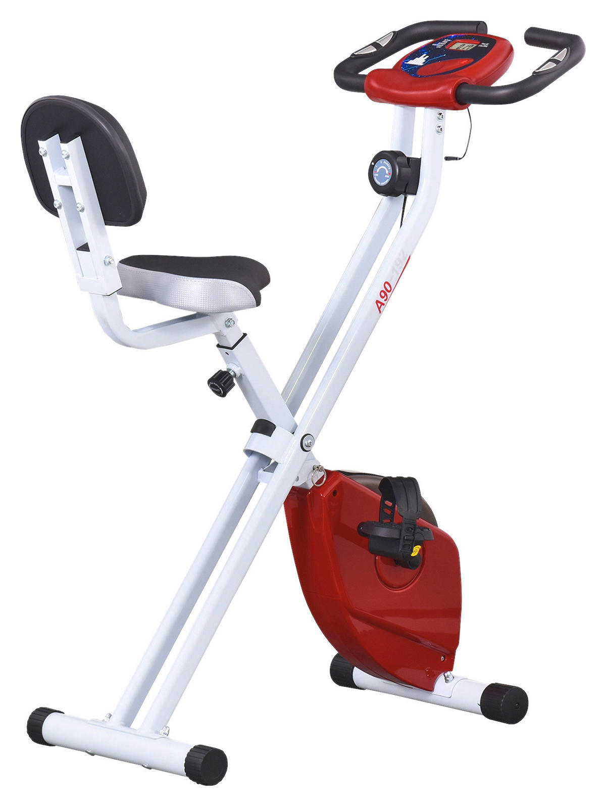 HOMCOM Fahrradtrainer rot Stahl H/L: ca. 109x97 cm Fahrradtrainer - rot (97,00cm) - HOMCOM