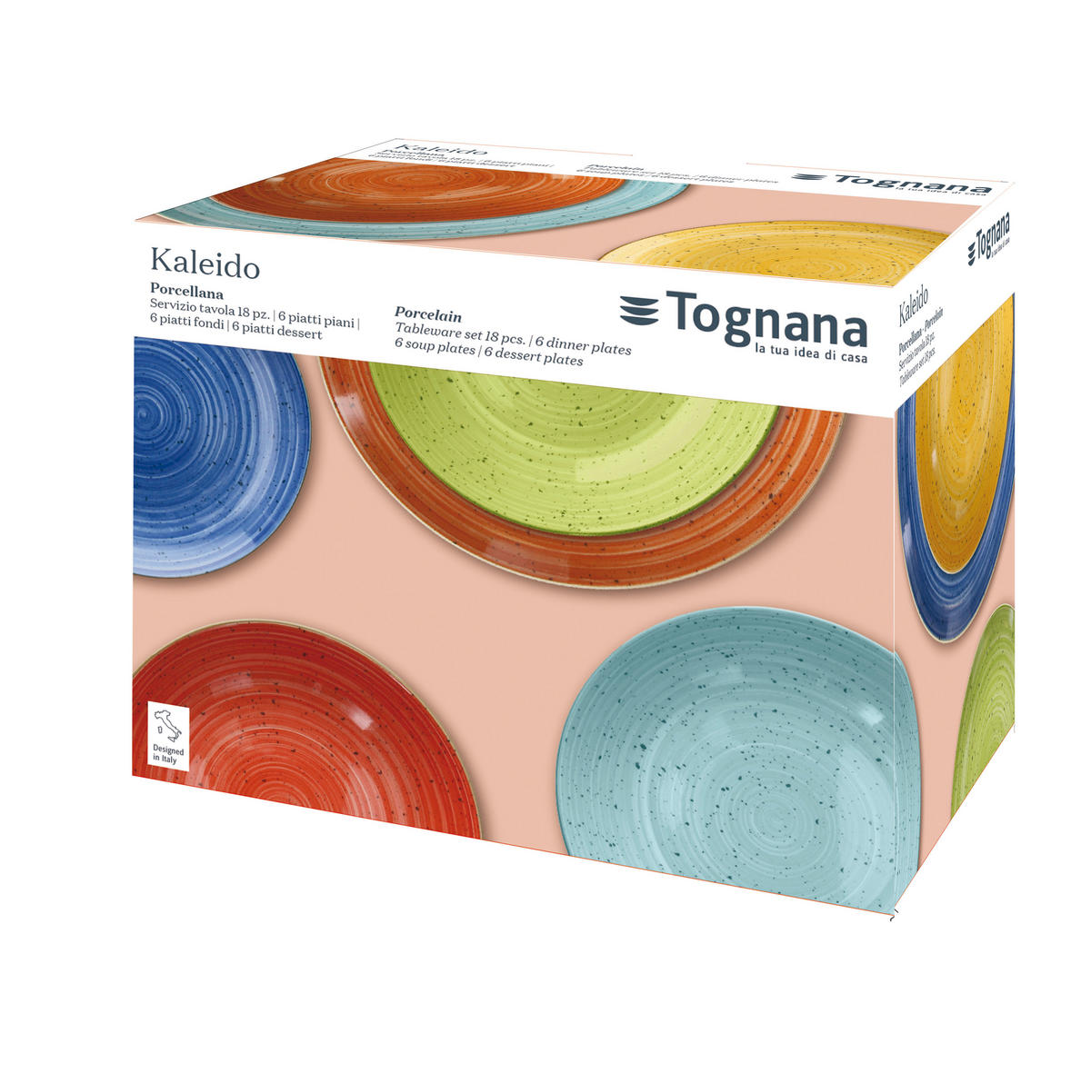 TOGNANA Tafelservice Kaleidos multicolor Porzellan 18 tlg. Kaleidos - multicolor - TOGNANA