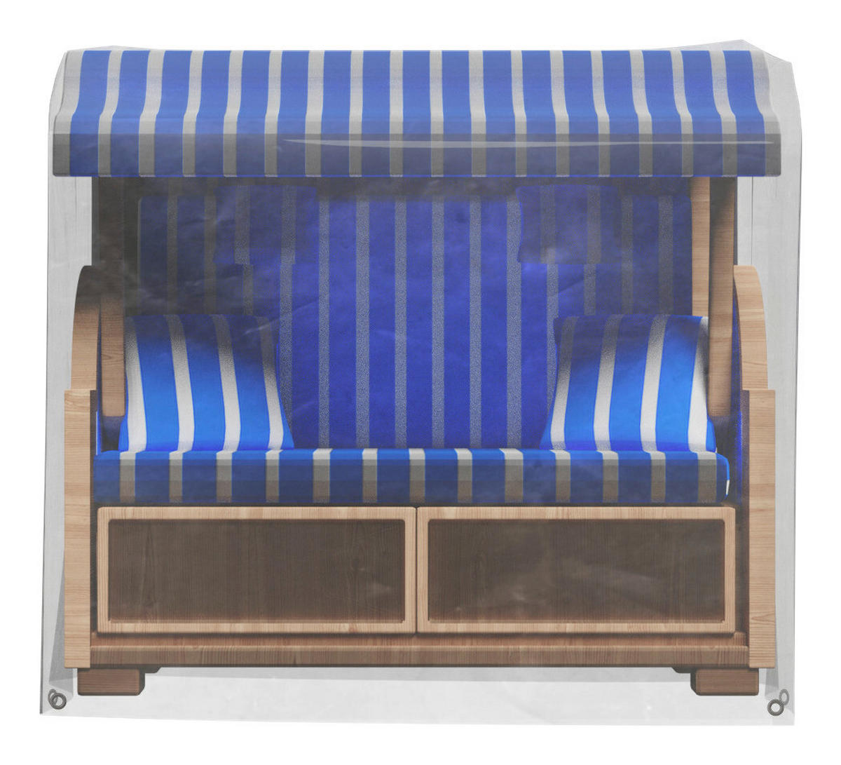 Grasekamp Schutzhülle für Strandkorb L transparent Kunststoff B/H/L: ca. 106x160x119 cm L - transparent (119,00/106,00/160,00cm) - Grasekamp