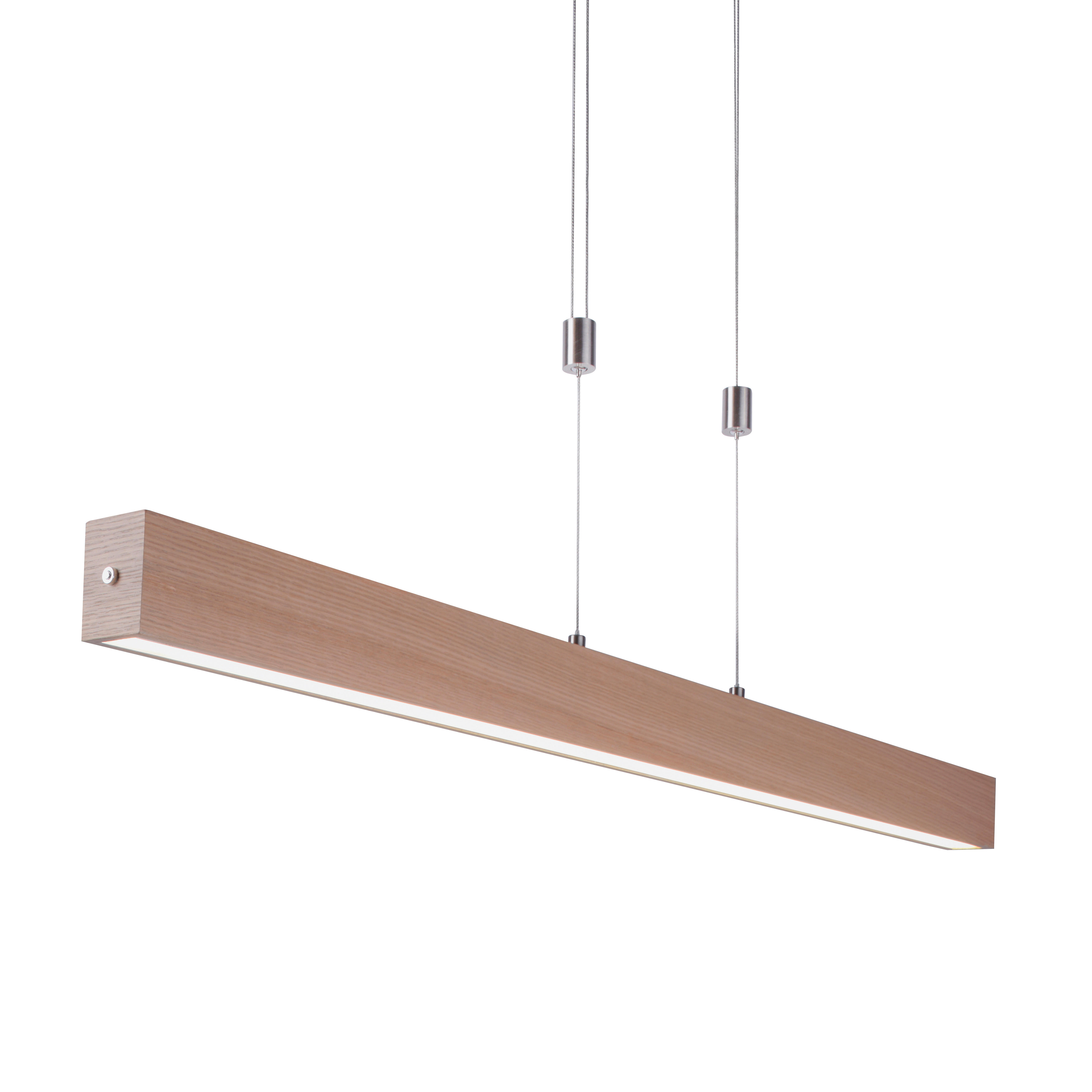 Just Light LED-Pendelleuchte AMANDA 11420-78 natur Aluminium B/H/T: ca. 110x160x5 cm 1.0 Brennstellen AMANDA - natur (110,00/160,00/5,00cm) - Just Light