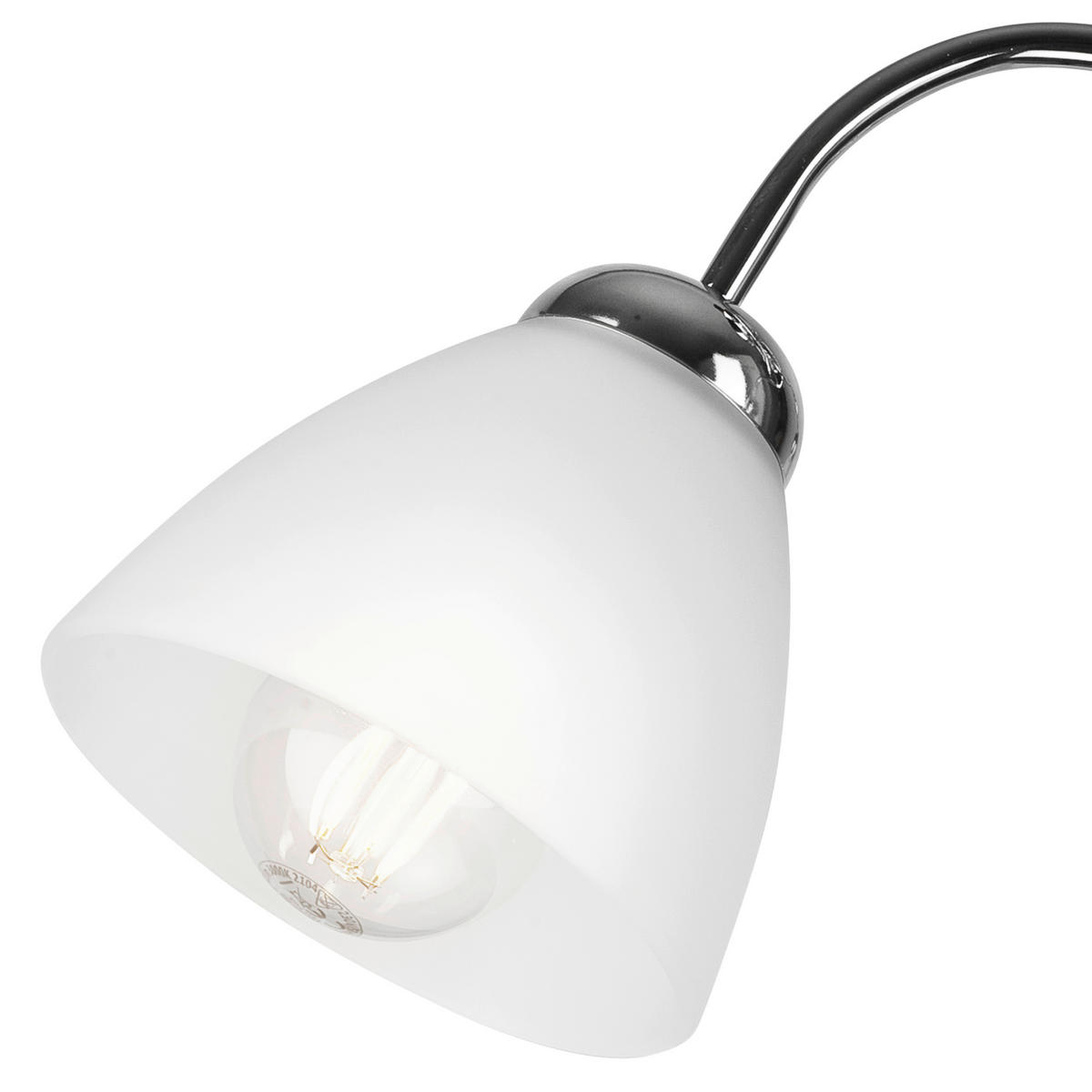 Lamkur Deckenleuchte MIRANDA 43593 Chrom Glas Metall H/L: ca. 31x50 cm E27 3 Brennstellen Miranda - Chrom (50,00cm) - Lamkur