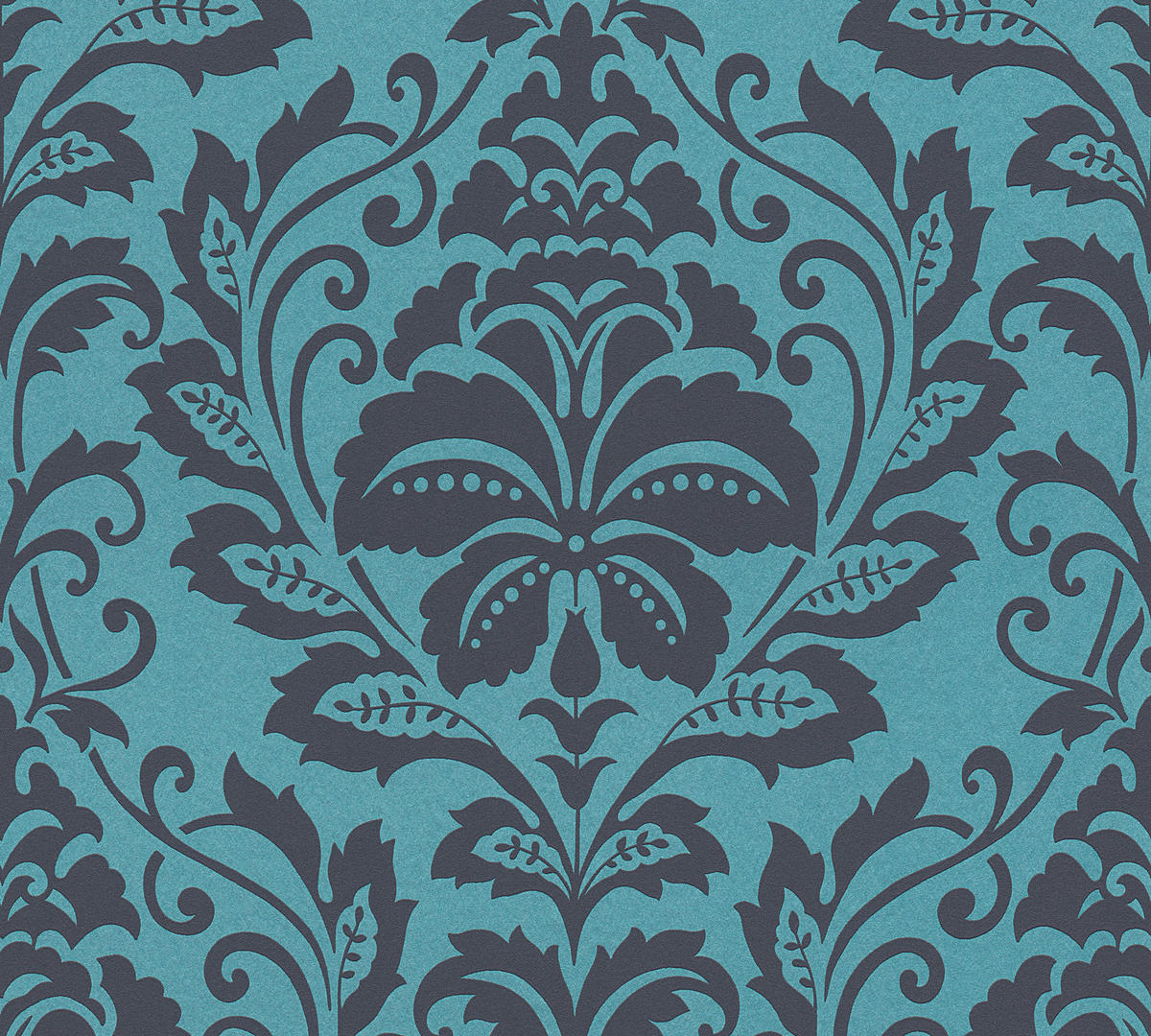 A.S.Creation Vliestapete Attractive Barock türkis grau B/L: ca. 53x1005 cm Attractive - türkis/grau (53,00/1005,00cm) - A.S.Creation