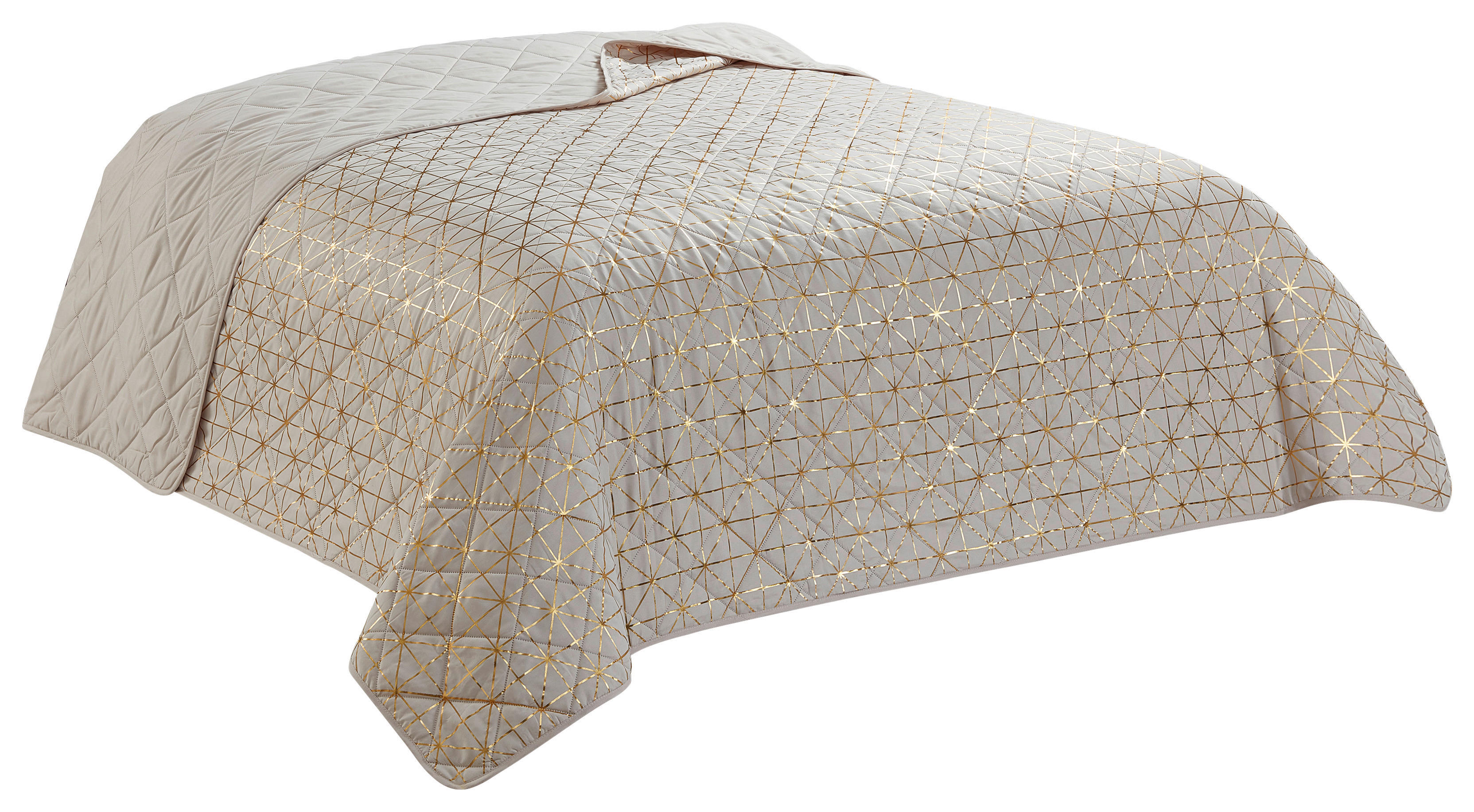 Tagesdecke Tagesdecke_Cindy 220x240cm gold - gold/natur (220,00/240,00cm)
