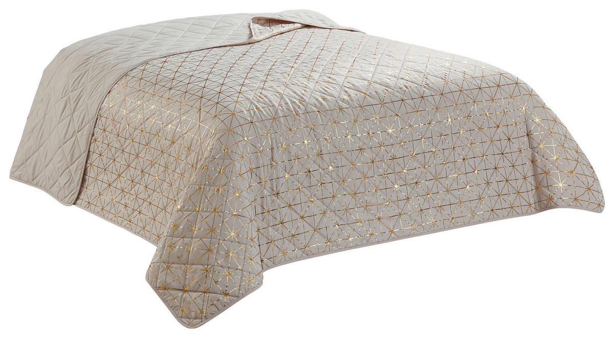 Tagesdecke Tagesdecke_Cindy 220x240cm gold - gold/natur (220,00/240,00cm)