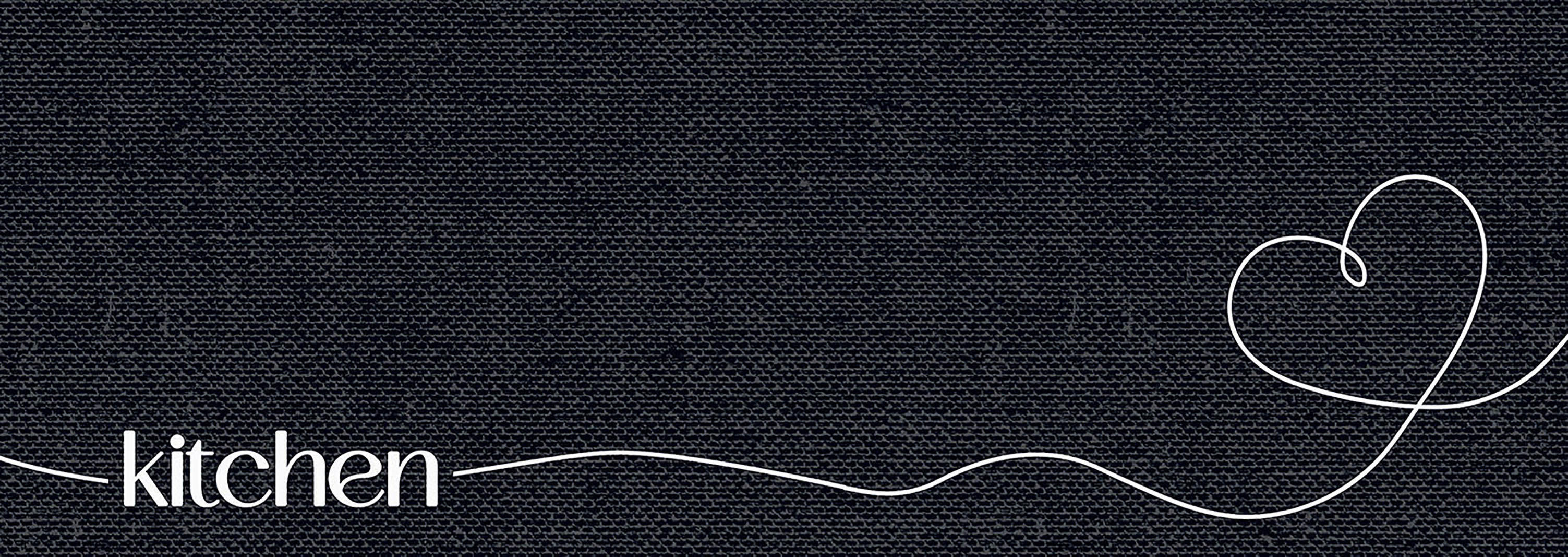 Küchenläufer Cook&Wash schwarz B/L: ca. 50x150 cm Cook&Wash - schwarz/grau (50,00/150,00cm)