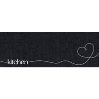 Küchenläufer Cook&Wash schwarz B/L: ca. 50x150 cm Cook&Wash - schwarz/grau (50,00/150,00cm)