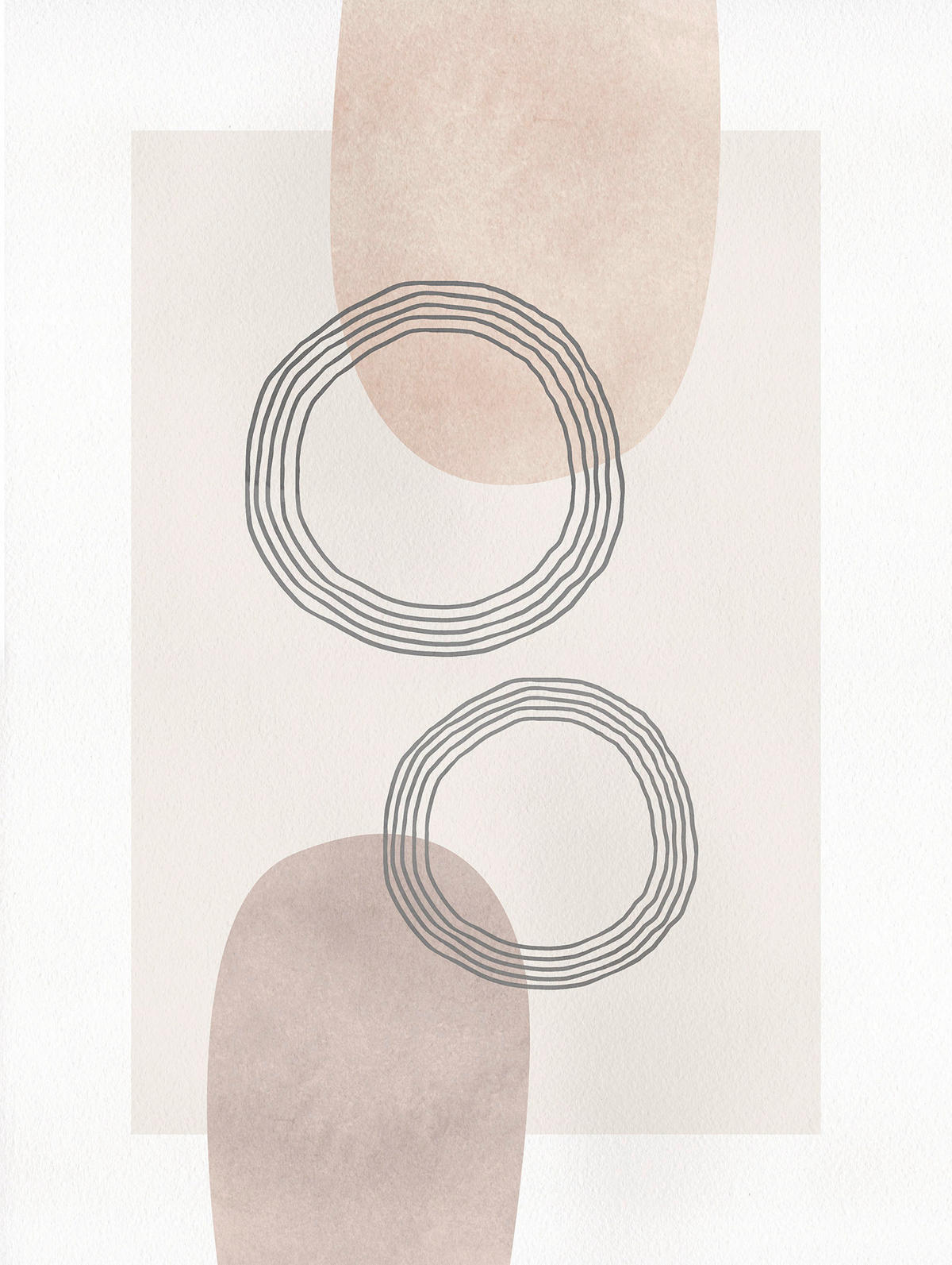 Komar Poster Line Art Circles Abstrakt B/L: ca. 30x40 cm Line Art Circles - (30,00/40,00cm) - Komar