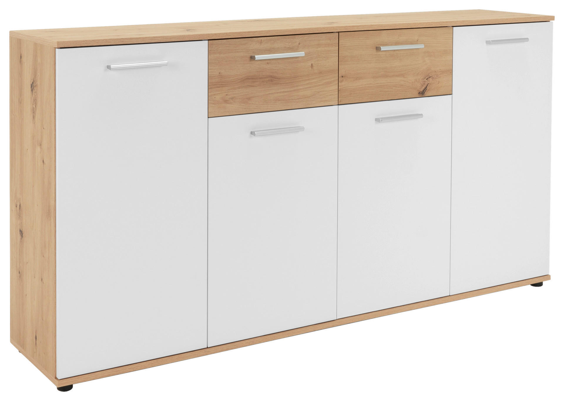 Kommode Jacky 3 B/H/T: ca. 160x85x35 cm Jacky 3 - Eiche/weiß (160,00/85,00/35,00cm)