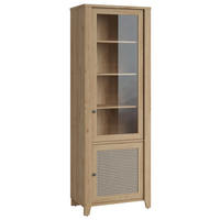 Standvitrine Cestino Jackson Hickory Nachbildung B/H/T: ca. 73x206x42 cm Cestino - (73,00/206,00/42,00cm)