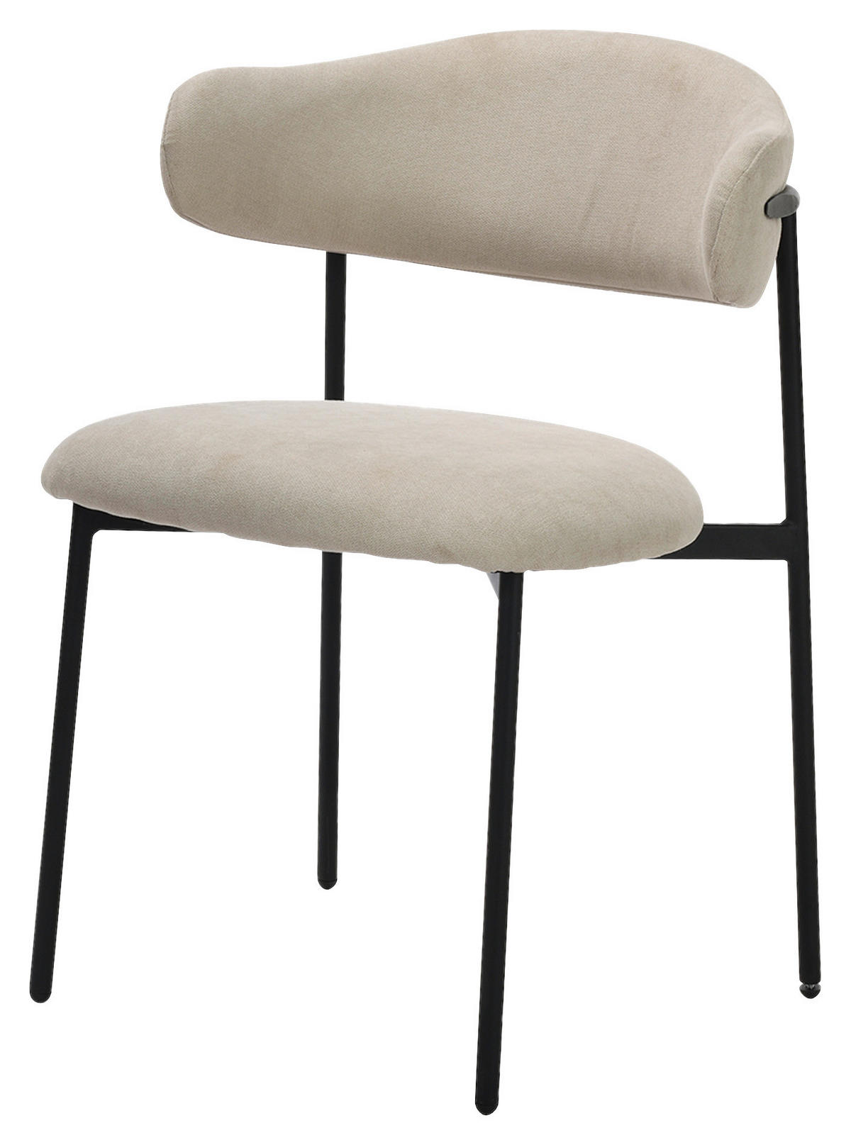 Stuhl JERSEY 2er-Set. taupe Webstoff B/H/T: ca. 58x78x54,5 cm JERSEY 2er-Set. - schwarz/taupe (58,00/78,00/54,50cm) - byLIVING
