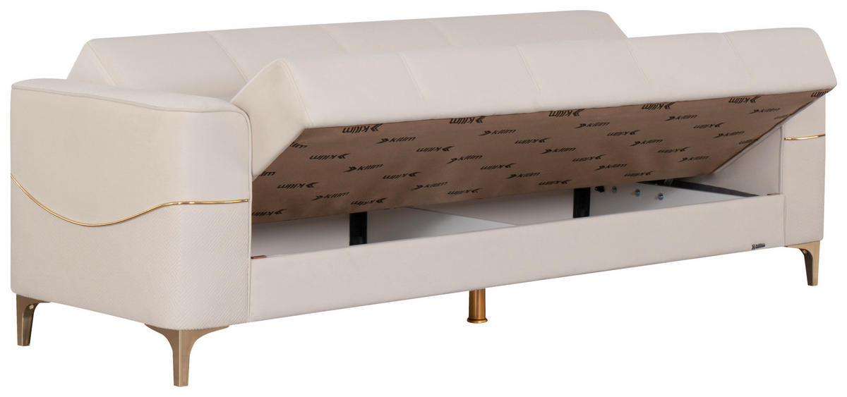 Sofa 3-2-1 Salda beige Microfaser Salda - gold/beige