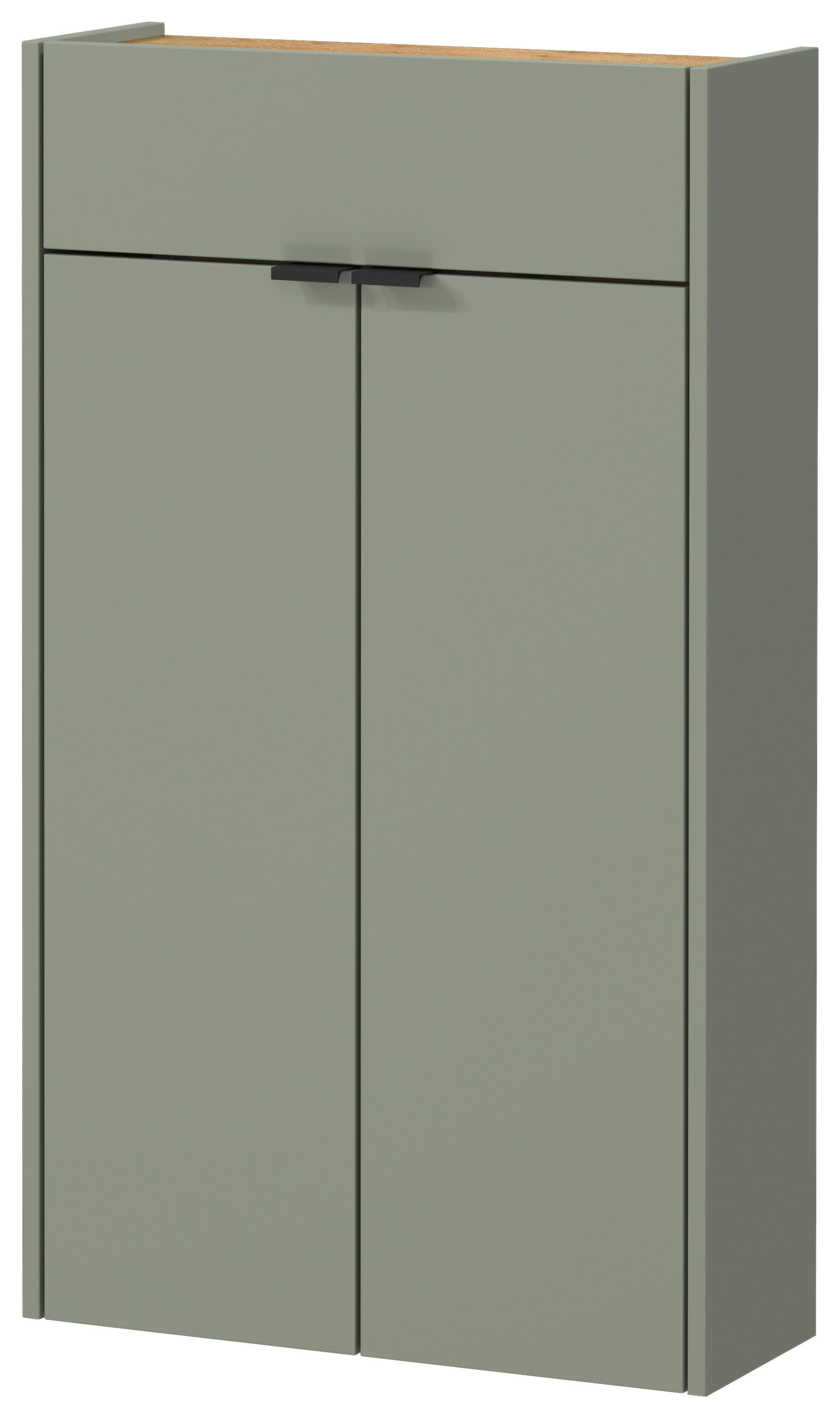 Mehrzweckschrank 1397-629 grün Eiche Navarra Nachbildung B/H/T: ca. 56x97x22 cm 1397-629 - Eiche/grün (56,00/97,00/22,00cm) - Germania