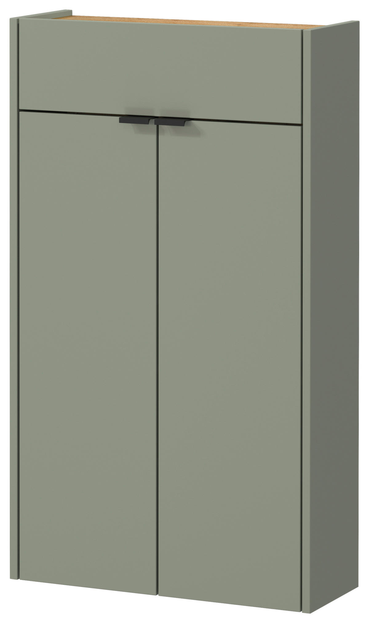 Mehrzweckschrank 1397-629 grün Eiche Navarra Nachbildung B/H/T: ca. 56x97x22 cm 1397-629 - Eiche/grün (56,00/97,00/22,00cm) - Germania