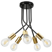 Lamkur Deckenleuchte gold Stahl B/H/L: ca. 36x34x36 cm E27 5 Brennstellen PRIYA - gold (36,00/36,00/34,00cm) - Lamkur