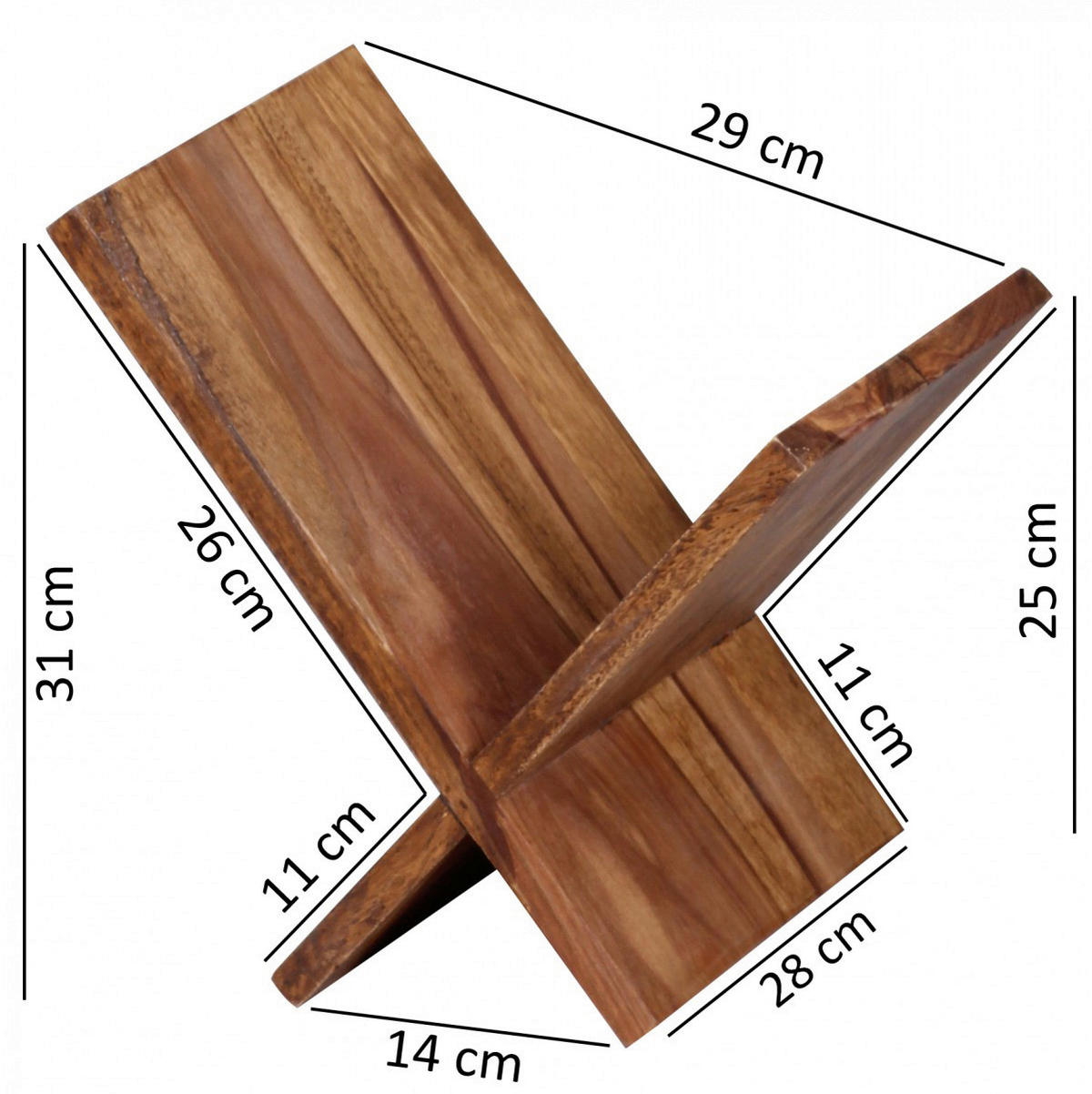 Zeitungsständer natur Echtholz B/H/T: ca. 29x31x28 cm Zeitungsständer - natur (29,00/31,00/28,00cm) - Wohnling