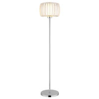 GLOBO Stehleuchte Chrom Opal schwarz Glas Textil Metall H/D: ca. 150x32,5 cm E27 1 Brennstellen MARIBEL - schwarz/Opal (32,50/150,00cm) - GLOBO