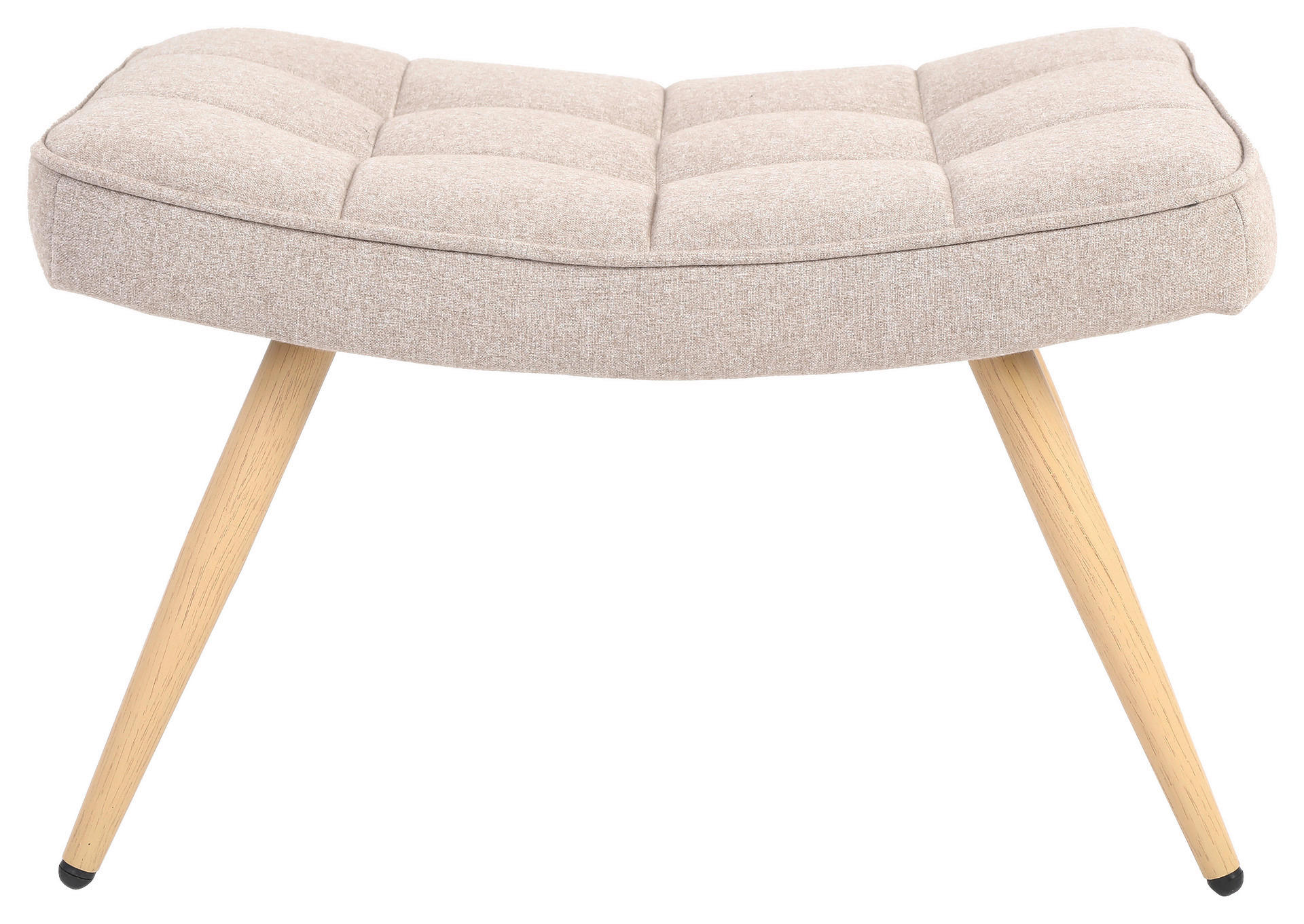 byLIVING Hocker UTA sand natur Webstoff Metall B/H/T: ca. 60x39x41 cm UTA - sand/natur (60,00/39,00/41,00cm) - byLIVING