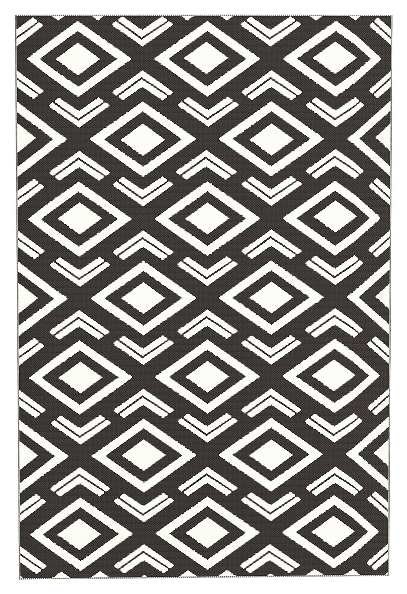 Outsunny Outdoor-Teppich schwarz B/H/L: ca. 274x1x182 cm Outdoor-Teppich - weiß/schwarz (182,00/274,00/1,00cm) - Outsunny