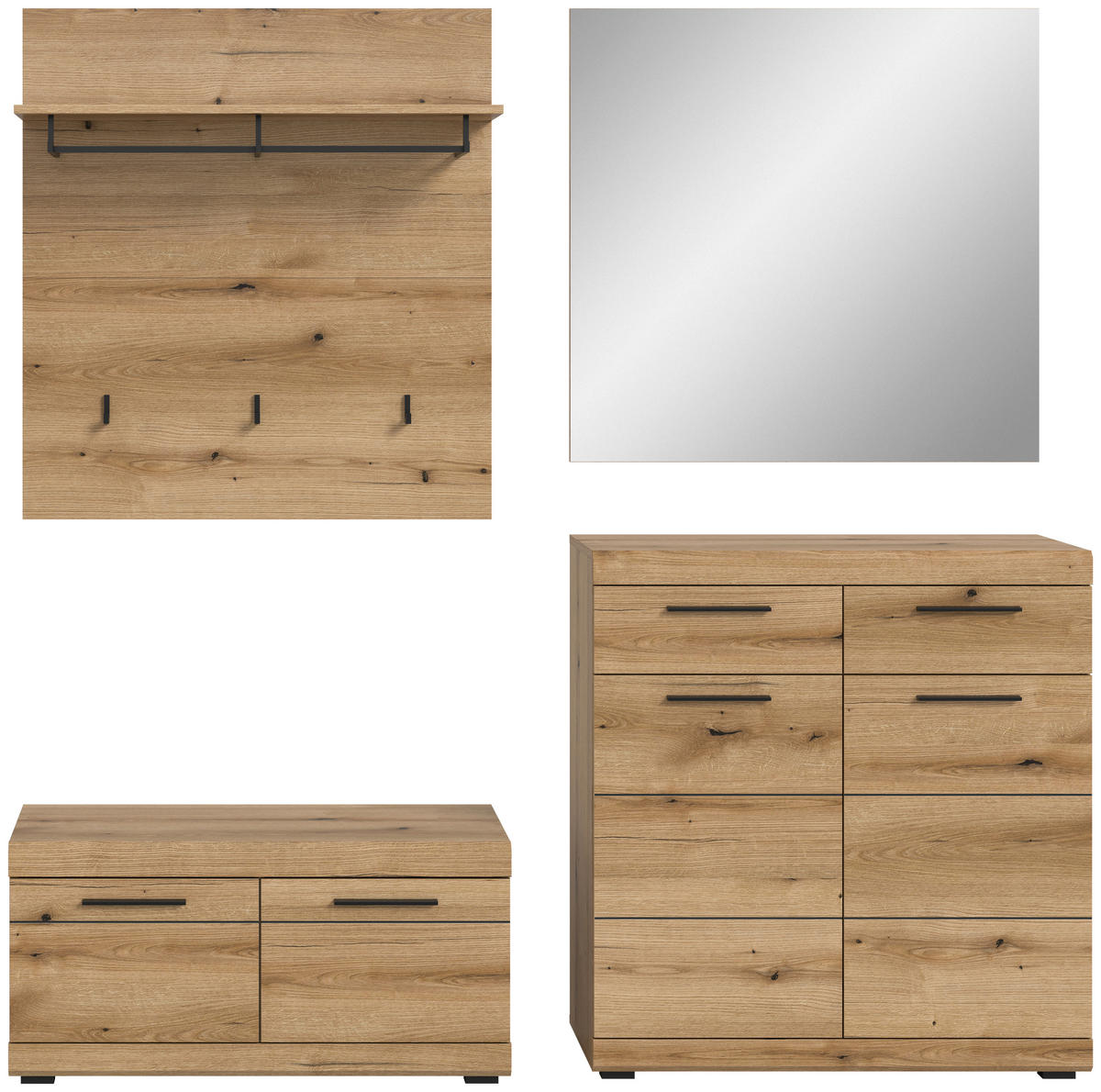 Garderobe SCOUT Evoke Oak Nachbildung B/H/T: ca. 195x197x40 cm SCOUT - (195,00/197,00/40,00cm) - xonox.home