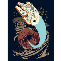 Komar Poster Star Wars Classic Vector Asteroid W Star Wars - Millenium Falcon B/L: ca. 30x40 cm Star Wars Classic Vector Asteroid W - (30,00/40,00cm) - Komar