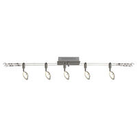 Näve Leuchten LED-Leuchten 1250842 stahlfarbig Kunststoff Metall B/H/T: ca. 1,4x14x120 cm 5 Brennstellen Tony - stahlfarbig (1,40/14,00/120,00cm) - Näve Leuchten