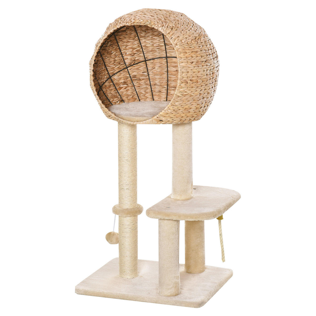 PawHut Kratzbaum beige Polypropylen B/H/L: ca. 40x48x100 cm Kratzbaum - beige (100,00/40,00/48,00cm) - PawHut