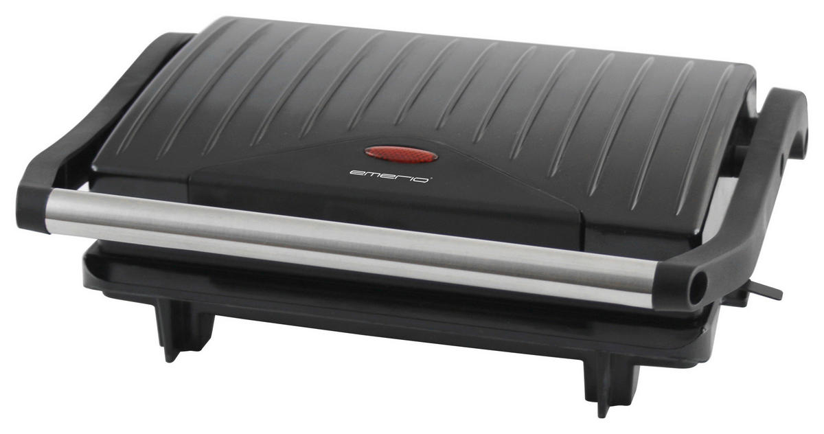 Emerio Kontaktgrill CG-110291.5 schwarz Edelstahl Kunststoff B/H/L: ca. 25x11x31 cm Kontaktgrill CG-110291.5 - schwarz (31,00/25,00/11,00cm) - Emerio