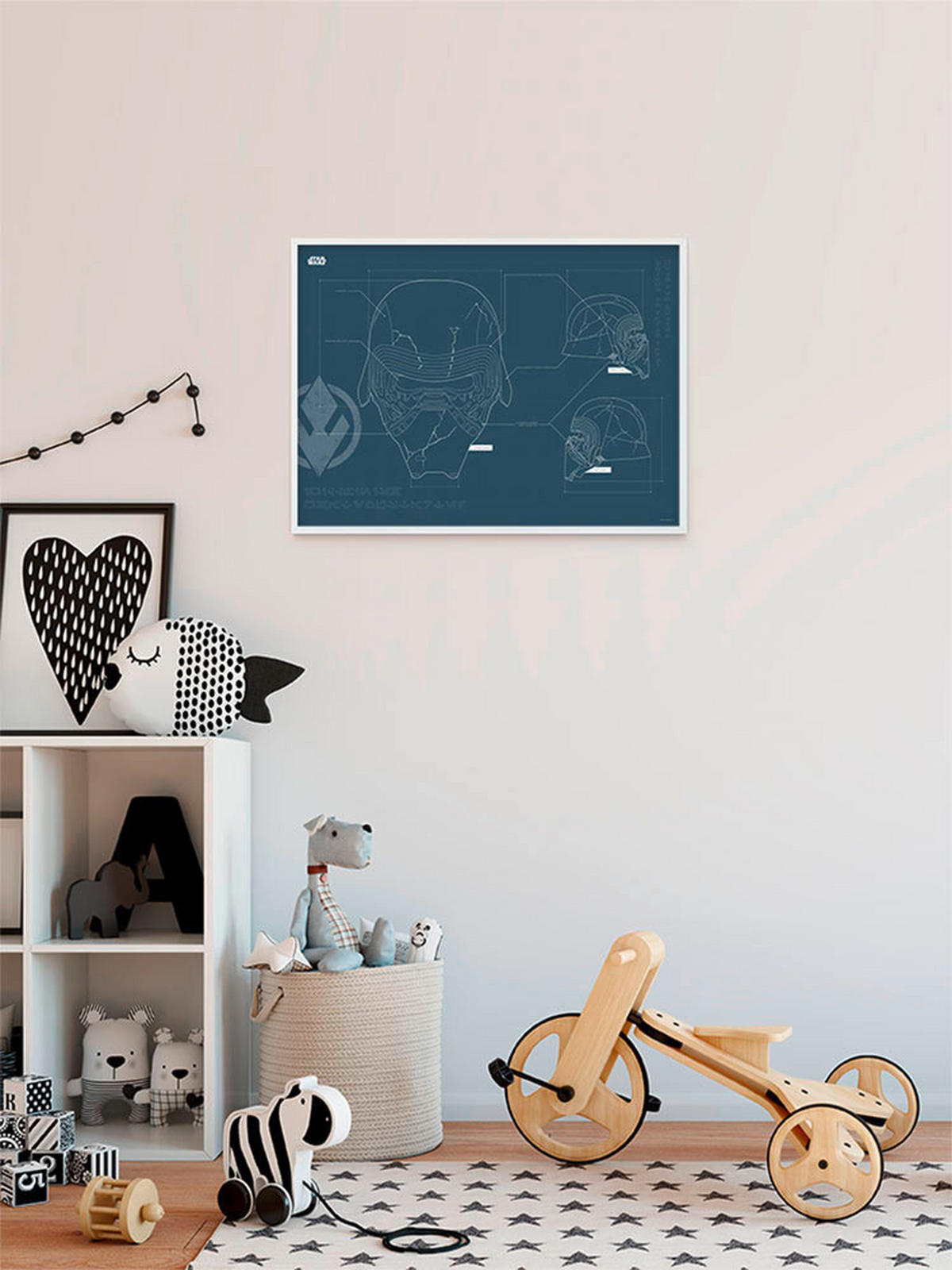 Komar Poster Star Wars EP9 Blueprint Kylo Helmet Star Wars B/L: ca. 50x40 cm Star Wars EP9 Blueprint Kylo Helmet - (50,00/40,00cm) - Komar