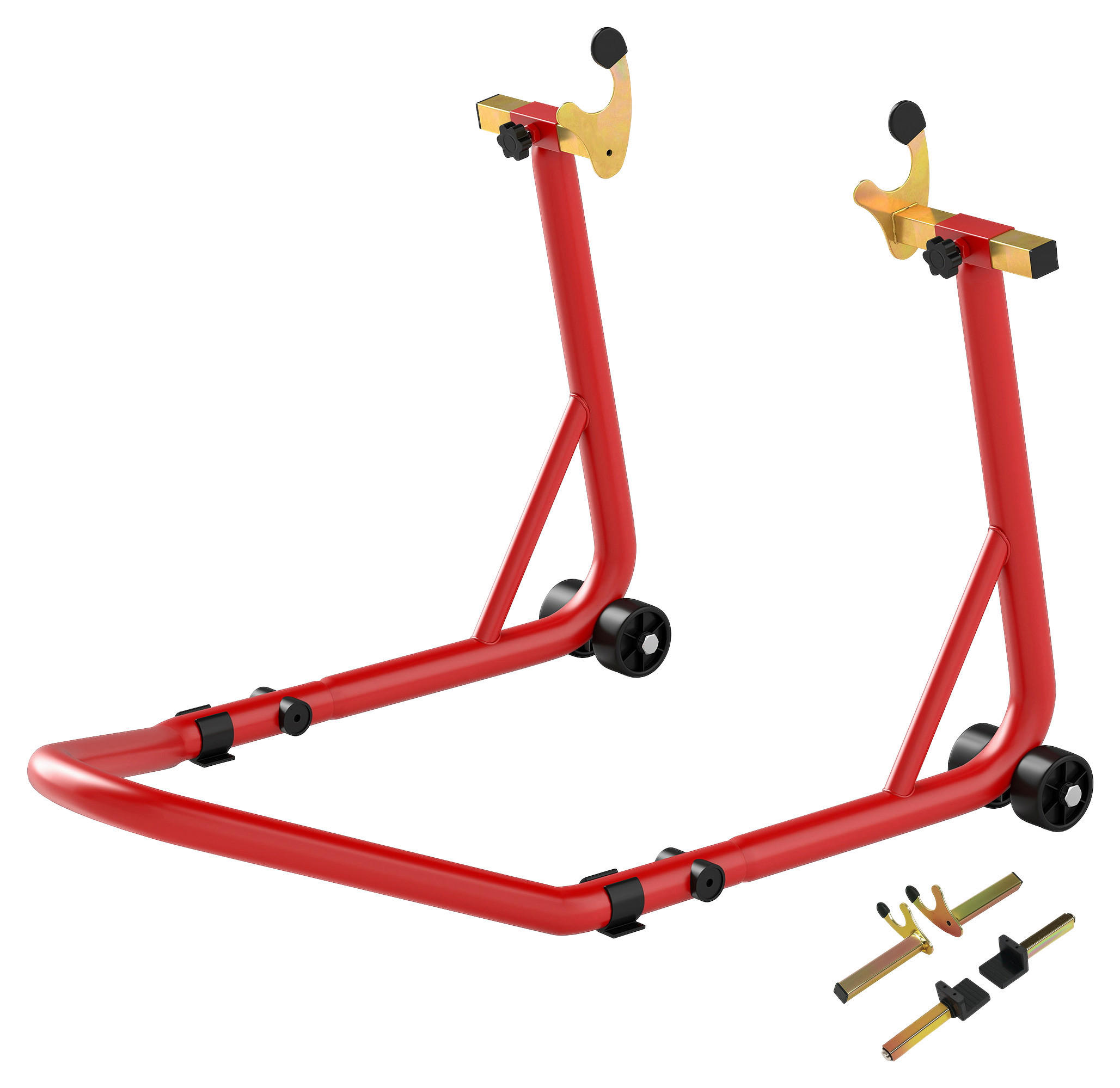 HOMCOM Motorradständer B/H/L: ca. 34,5x69x58,5 cm Motorradständer - rot (58,50/34,50/69,00cm) - HOMCOM