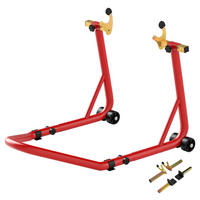 HOMCOM Motorradständer B/H/L: ca. 34,5x69x58,5 cm Motorradständer - rot (58,50/34,50/69,00cm) - HOMCOM