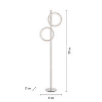 Just Light LED Stehleuchte silber Eisen 2 Brennstellen LED-Stehleuchte_Mini-Ritus - silber - Just Light