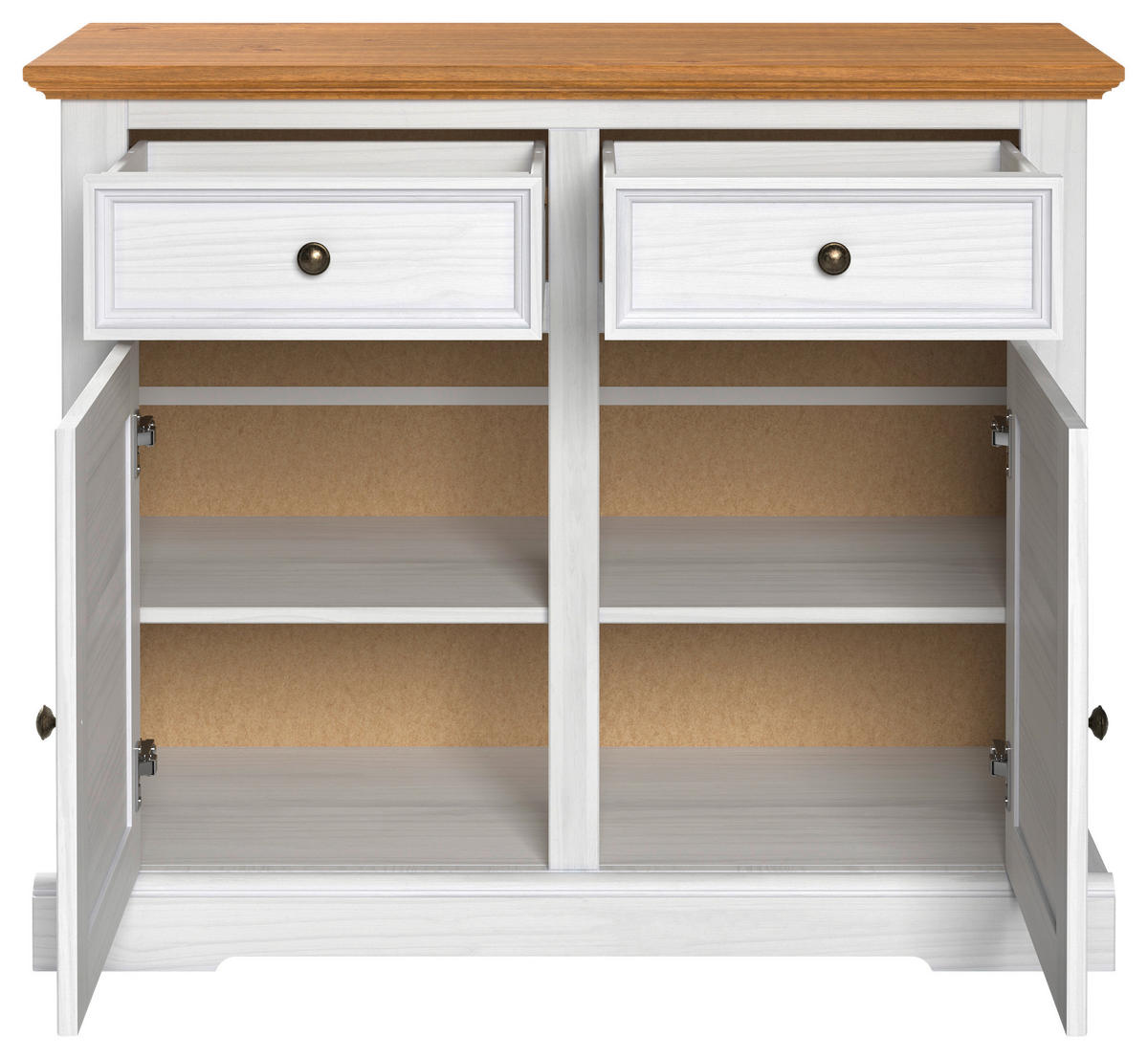 Kommode Breda B/H/T: ca. 107x89x42 cm Breda - weiß/honig (107,00/89,00/42,00cm)