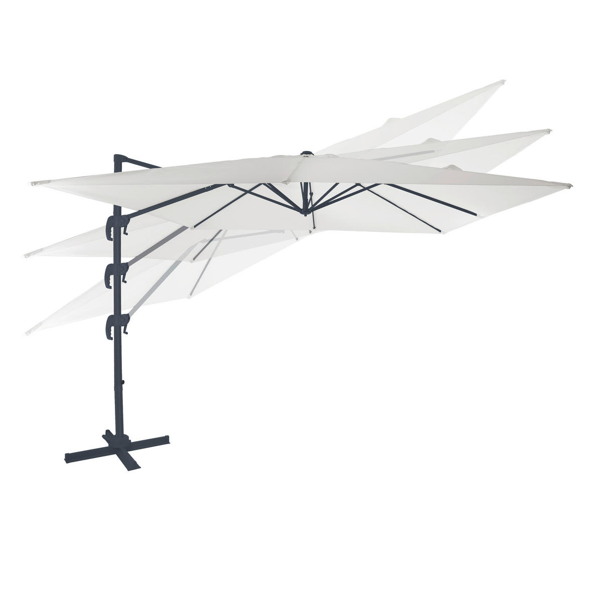 AXI Outdoor Living Ampelschirm Nima anthrazit Metall B/H/L: ca. 300x250x300 cm Nima - beige/anthrazit (300,00/300,00/250,00cm) - AXI Outdoor Living