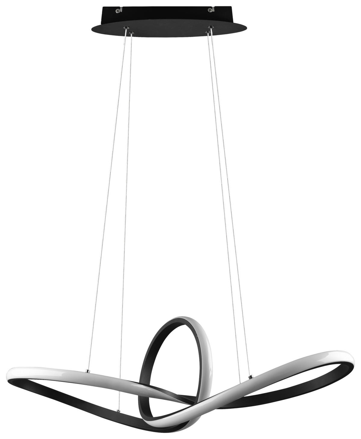 Reality Pendelleuchte R32751132 Sansa schwarz Metall B/H/T: ca. 80x150x26 cm Sansa - schwarz (80,00/150,00/26,00cm) - Reality