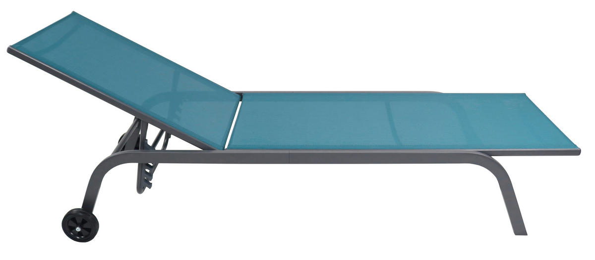 VCM Sonnenliege Sonlas blau Textilene B/H/L: ca. 58x32x192 cm Sonlas - blau (192,00/58,00/32,00cm) - VCM