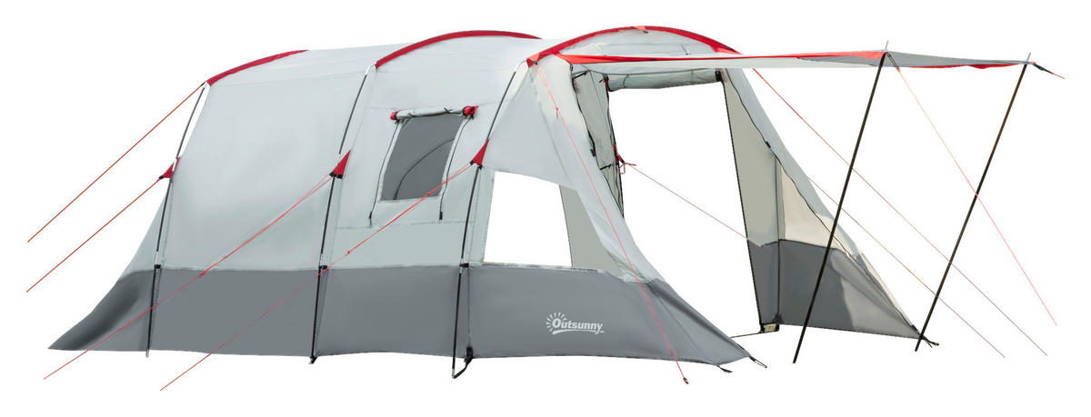 Outsunny Campingartikel B/H/L: ca. 240x510x180 cm Campingzelt - grau (180,00/240,00/510,00cm) - Outsunny