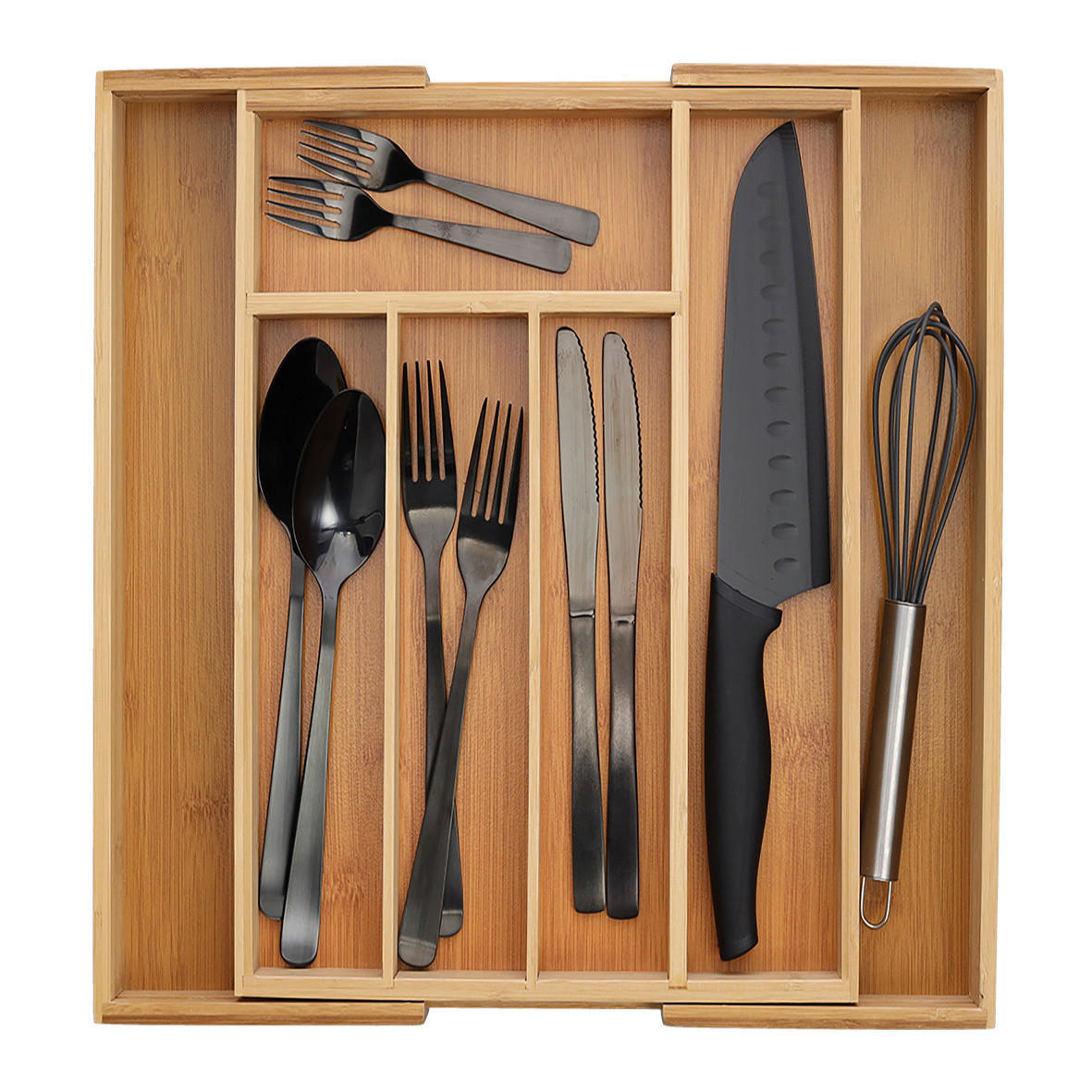 Zeller Besteckkasten ausziehbar natur Bambus B/H/L: ca. 29x5x33,5 cm Besteckkasten_ausziehbar - natur (33,50/29,00/5,00cm) - Zeller