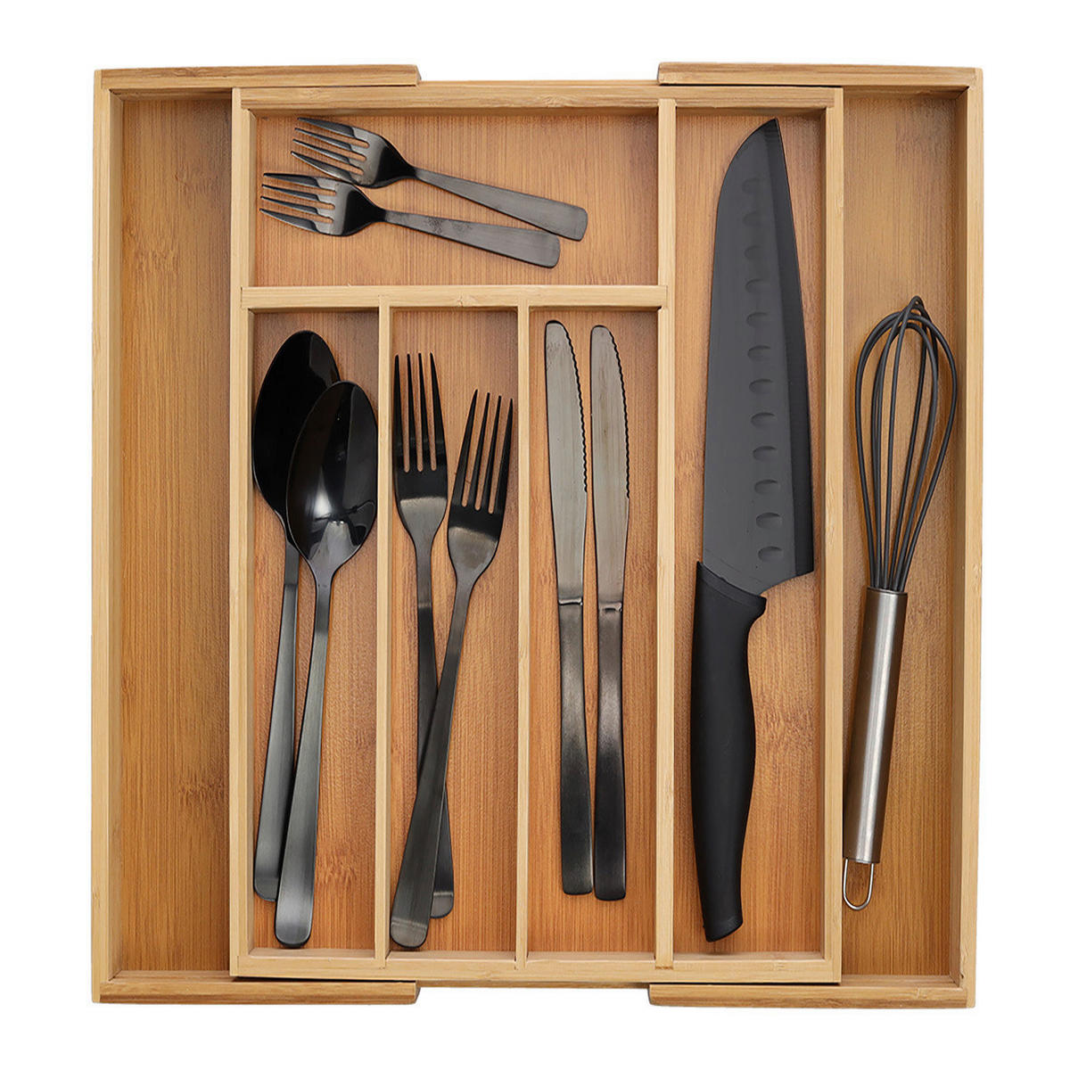 Zeller Besteckkasten ausziehbar natur Bambus B/H/L: ca. 29x5x33,5 cm Besteckkasten_ausziehbar - natur (33,50/29,00/5,00cm) - Zeller