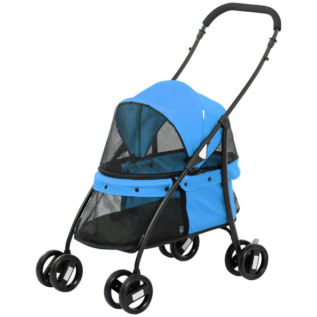PawHut Hundebuggy blau Polyester-Mischgewebe B/H/L: ca. 47x97x82 cm Hundebuggy - blau (82,00/47,00/97,00cm) - PawHut