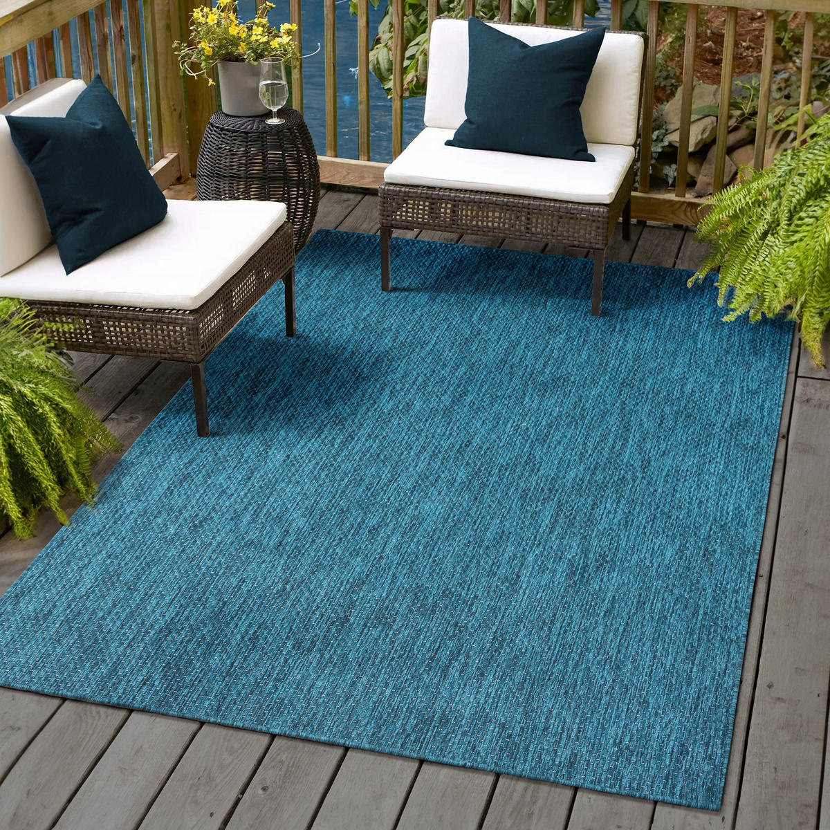 Sanat Outdoorteppich MELISSA blau B/L: ca. 140x200 cm MELISSA - blau (140,00/200,00cm) - Sanat
