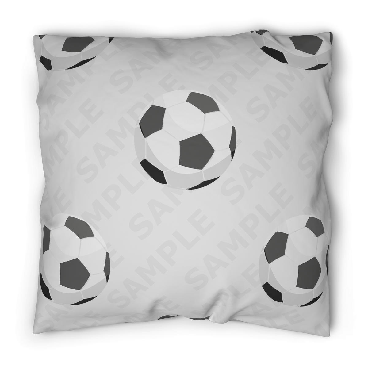 Microfaser Bettwäsche Jugendbettwäsche Fußball - weiß/schwarz (135,00/200,00cm)