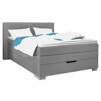 Boxspringbett Anika grau Liegefläche B/L: ca. 140x200 cm Anika - silber/grau (161,00/111,00/214,00cm)
